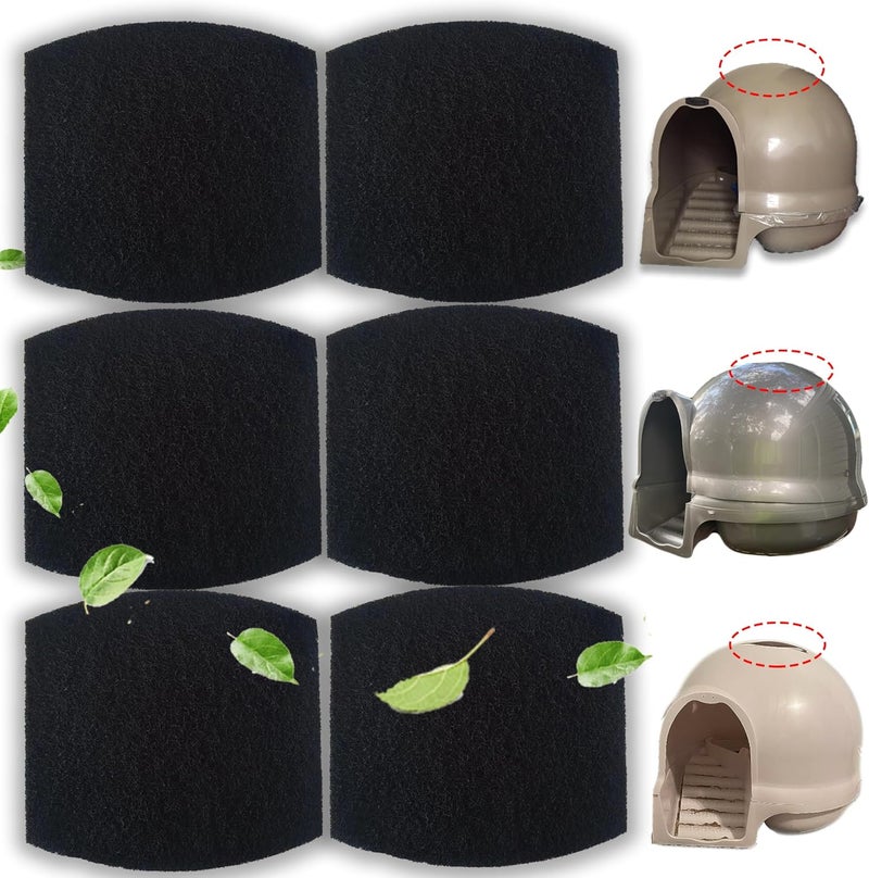 PurifyLogix Carbon Filters Compatible with Petmate Booda Clean Step Cat Litter Box - Thickened and Durable Activated Charcoal Filters, Absorb Odors/Control Damp from Pets/Keep Home Fresh (6 Pack) - Image 1